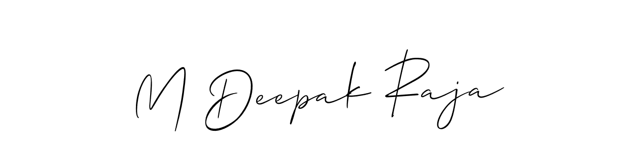 Make a beautiful signature design for name M Deepak Raja. With this signature (Allison_Script) style, you can create a handwritten signature for free. M Deepak Raja signature style 2 images and pictures png