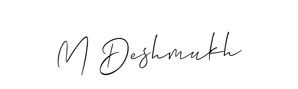 How to Draw M Deshmukh signature style? Allison_Script is a latest design signature styles for name M Deshmukh. M Deshmukh signature style 2 images and pictures png