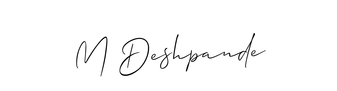 Once you've used our free online signature maker to create your best signature Allison_Script style, it's time to enjoy all of the benefits that M Deshpande name signing documents. M Deshpande signature style 2 images and pictures png