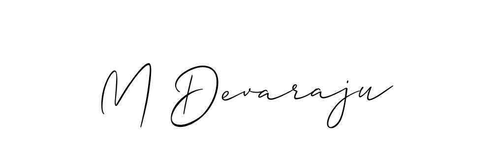 How to make M Devaraju name signature. Use Allison_Script style for creating short signs online. This is the latest handwritten sign. M Devaraju signature style 2 images and pictures png