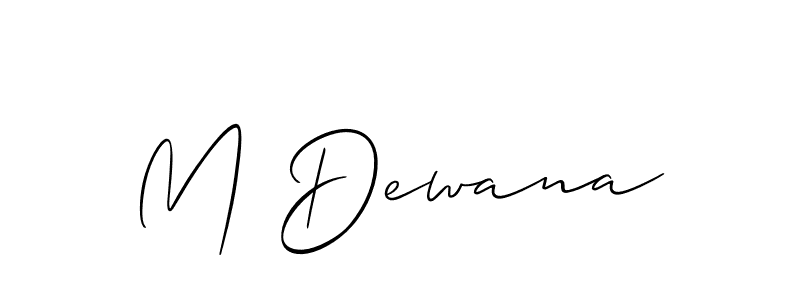 How to Draw M Dewana signature style? Allison_Script is a latest design signature styles for name M Dewana. M Dewana signature style 2 images and pictures png