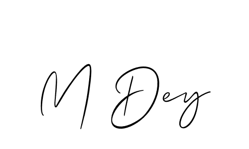 Also You can easily find your signature by using the search form. We will create M Dey name handwritten signature images for you free of cost using Allison_Script sign style. M Dey signature style 2 images and pictures png