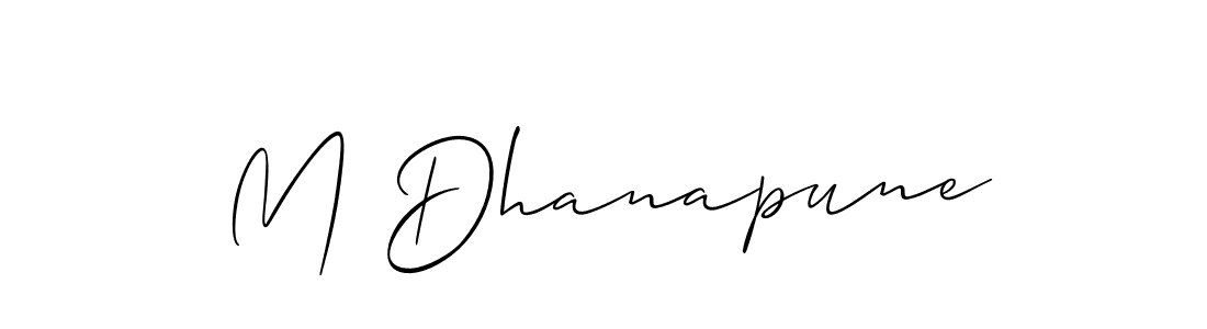 Once you've used our free online signature maker to create your best signature Allison_Script style, it's time to enjoy all of the benefits that M Dhanapune name signing documents. M Dhanapune signature style 2 images and pictures png