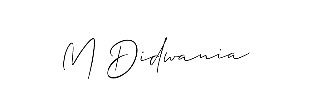 You can use this online signature creator to create a handwritten signature for the name M Didwania. This is the best online autograph maker. M Didwania signature style 2 images and pictures png