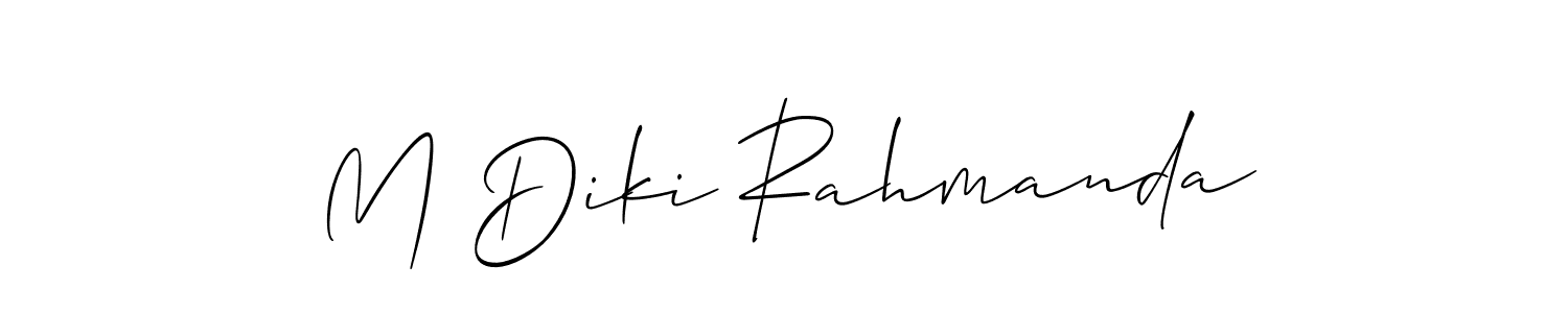 How to Draw M Diki Rahmanda signature style? Allison_Script is a latest design signature styles for name M Diki Rahmanda. M Diki Rahmanda signature style 2 images and pictures png