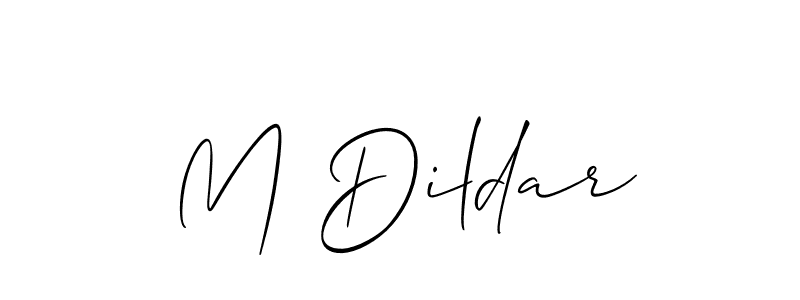 You should practise on your own different ways (Allison_Script) to write your name (M Dildar) in signature. don't let someone else do it for you. M Dildar signature style 2 images and pictures png