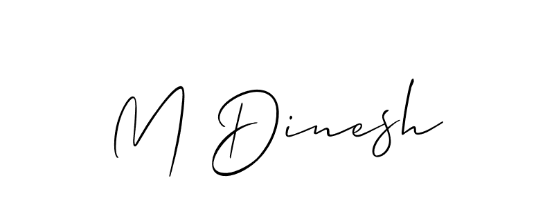 Similarly Allison_Script is the best handwritten signature design. Signature creator online .You can use it as an online autograph creator for name M Dinesh. M Dinesh signature style 2 images and pictures png