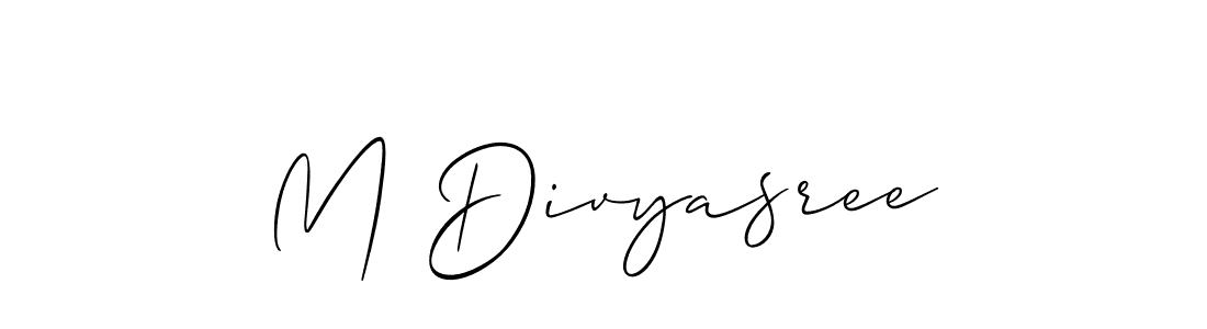 Similarly Allison_Script is the best handwritten signature design. Signature creator online .You can use it as an online autograph creator for name M Divyasree. M Divyasree signature style 2 images and pictures png