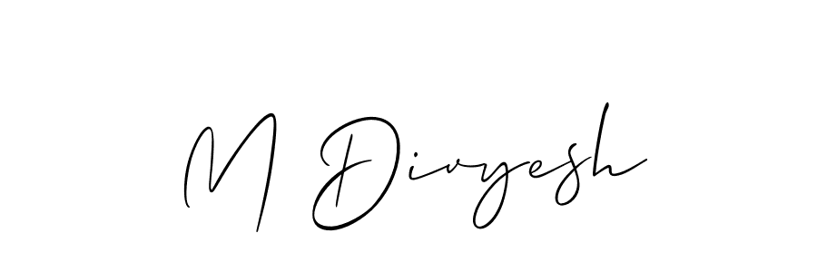 M Divyesh stylish signature style. Best Handwritten Sign (Allison_Script) for my name. Handwritten Signature Collection Ideas for my name M Divyesh. M Divyesh signature style 2 images and pictures png