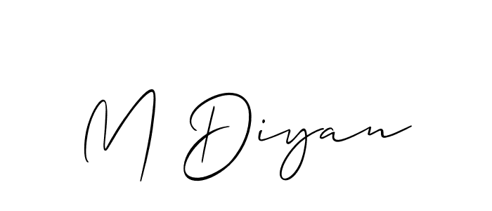 Once you've used our free online signature maker to create your best signature Allison_Script style, it's time to enjoy all of the benefits that M Diyan name signing documents. M Diyan signature style 2 images and pictures png