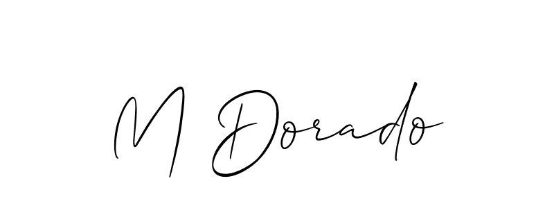 It looks lik you need a new signature style for name M Dorado. Design unique handwritten (Allison_Script) signature with our free signature maker in just a few clicks. M Dorado signature style 2 images and pictures png