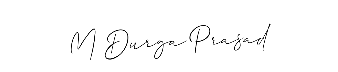 Allison_Script is a professional signature style that is perfect for those who want to add a touch of class to their signature. It is also a great choice for those who want to make their signature more unique. Get M Durga Prasad name to fancy signature for free. M Durga Prasad signature style 2 images and pictures png