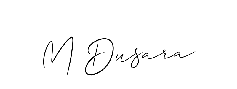 M Dusara stylish signature style. Best Handwritten Sign (Allison_Script) for my name. Handwritten Signature Collection Ideas for my name M Dusara. M Dusara signature style 2 images and pictures png