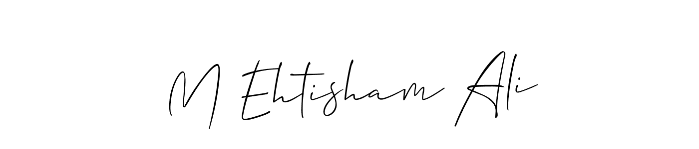 How to make M Ehtisham Ali name signature. Use Allison_Script style for creating short signs online. This is the latest handwritten sign. M Ehtisham Ali signature style 2 images and pictures png