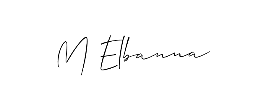 Here are the top 10 professional signature styles for the name M Elbanna. These are the best autograph styles you can use for your name. M Elbanna signature style 2 images and pictures png