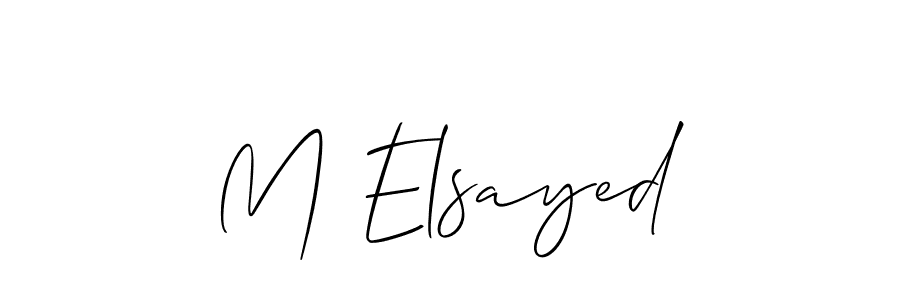 Design your own signature with our free online signature maker. With this signature software, you can create a handwritten (Allison_Script) signature for name M Elsayed. M Elsayed signature style 2 images and pictures png
