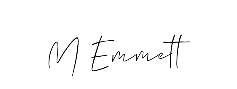 Make a beautiful signature design for name M Emmett. With this signature (Allison_Script) style, you can create a handwritten signature for free. M Emmett signature style 2 images and pictures png