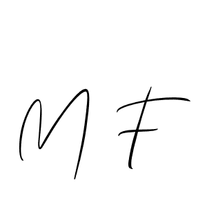 How to make M F signature? Allison_Script is a professional autograph style. Create handwritten signature for M F name. M F signature style 2 images and pictures png