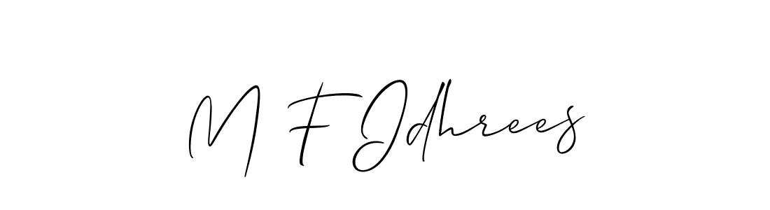 Once you've used our free online signature maker to create your best signature Allison_Script style, it's time to enjoy all of the benefits that M F Idhrees name signing documents. M F Idhrees signature style 2 images and pictures png
