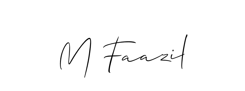 M Faazil stylish signature style. Best Handwritten Sign (Allison_Script) for my name. Handwritten Signature Collection Ideas for my name M Faazil. M Faazil signature style 2 images and pictures png