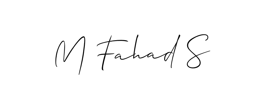 How to make M Fahad S name signature. Use Allison_Script style for creating short signs online. This is the latest handwritten sign. M Fahad S signature style 2 images and pictures png