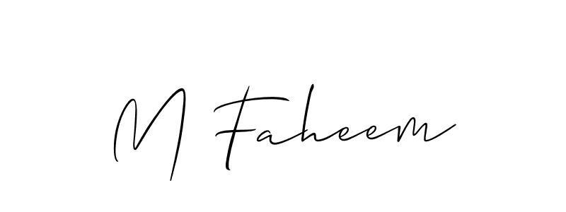 Make a beautiful signature design for name M Faheem. Use this online signature maker to create a handwritten signature for free. M Faheem signature style 2 images and pictures png