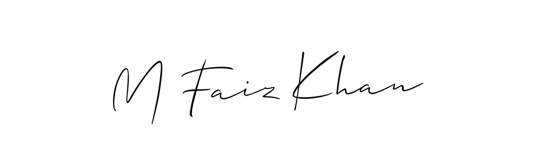 How to make M Faiz Khan signature? Allison_Script is a professional autograph style. Create handwritten signature for M Faiz Khan name. M Faiz Khan signature style 2 images and pictures png