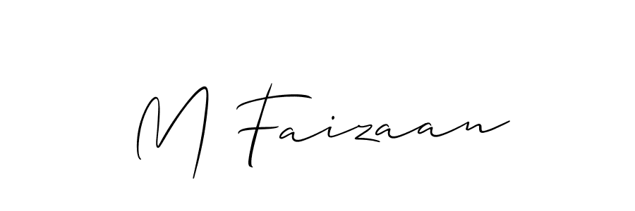 Create a beautiful signature design for name M Faizaan. With this signature (Allison_Script) fonts, you can make a handwritten signature for free. M Faizaan signature style 2 images and pictures png