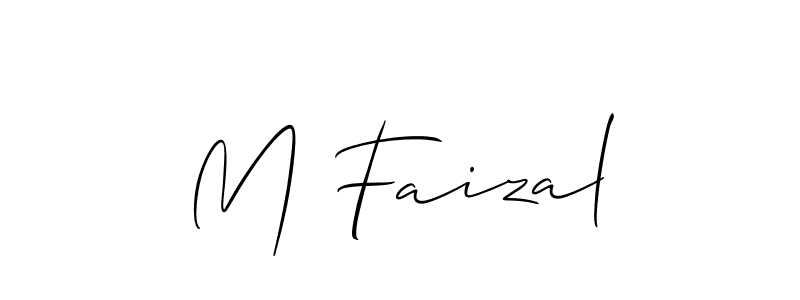 Make a beautiful signature design for name M Faizal. With this signature (Allison_Script) style, you can create a handwritten signature for free. M Faizal signature style 2 images and pictures png