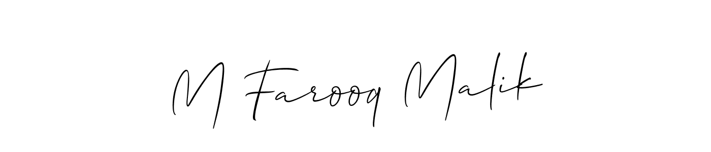M Farooq Malik stylish signature style. Best Handwritten Sign (Allison_Script) for my name. Handwritten Signature Collection Ideas for my name M Farooq Malik. M Farooq Malik signature style 2 images and pictures png