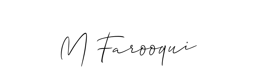 Also we have M Farooqui name is the best signature style. Create professional handwritten signature collection using Allison_Script autograph style. M Farooqui signature style 2 images and pictures png