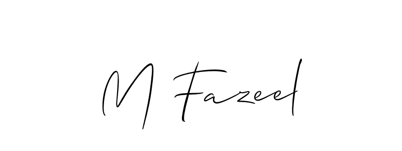 Similarly Allison_Script is the best handwritten signature design. Signature creator online .You can use it as an online autograph creator for name M Fazeel. M Fazeel signature style 2 images and pictures png