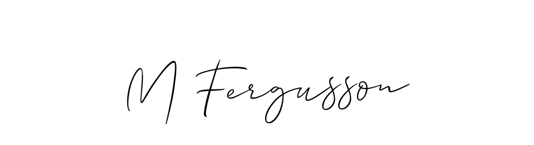 Also we have M Fergusson name is the best signature style. Create professional handwritten signature collection using Allison_Script autograph style. M Fergusson signature style 2 images and pictures png