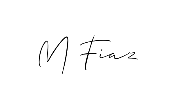 M Fiaz stylish signature style. Best Handwritten Sign (Allison_Script) for my name. Handwritten Signature Collection Ideas for my name M Fiaz. M Fiaz signature style 2 images and pictures png