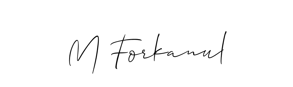 Best and Professional Signature Style for M Forkanul. Allison_Script Best Signature Style Collection. M Forkanul signature style 2 images and pictures png