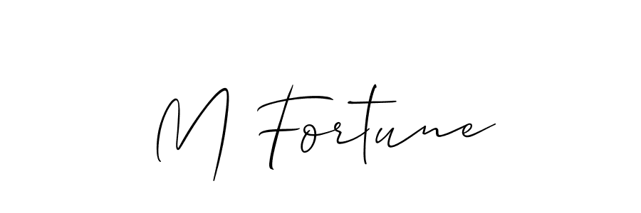 It looks lik you need a new signature style for name M Fortune. Design unique handwritten (Allison_Script) signature with our free signature maker in just a few clicks. M Fortune signature style 2 images and pictures png