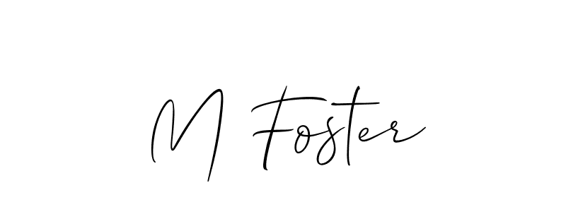 Create a beautiful signature design for name M Foster. With this signature (Allison_Script) fonts, you can make a handwritten signature for free. M Foster signature style 2 images and pictures png