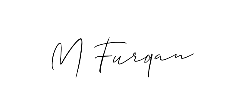 Also we have M Furqan name is the best signature style. Create professional handwritten signature collection using Allison_Script autograph style. M Furqan signature style 2 images and pictures png