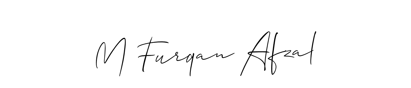 You should practise on your own different ways (Allison_Script) to write your name (M Furqan Afzal) in signature. don't let someone else do it for you. M Furqan Afzal signature style 2 images and pictures png