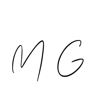 Make a beautiful signature design for name M G. With this signature (Allison_Script) style, you can create a handwritten signature for free. M G signature style 2 images and pictures png