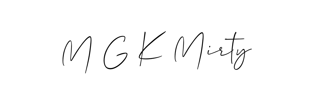 This is the best signature style for the M G K Mirty name. Also you like these signature font (Allison_Script). Mix name signature. M G K Mirty signature style 2 images and pictures png