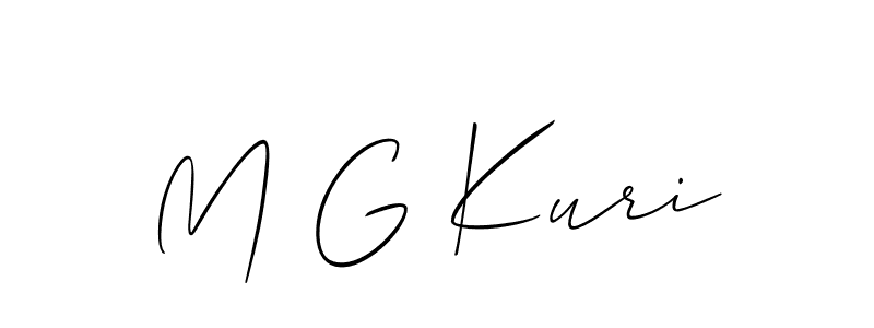 Similarly Allison_Script is the best handwritten signature design. Signature creator online .You can use it as an online autograph creator for name M G Kuri. M G Kuri signature style 2 images and pictures png