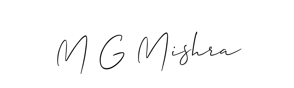 How to Draw M G Mishra signature style? Allison_Script is a latest design signature styles for name M G Mishra. M G Mishra signature style 2 images and pictures png