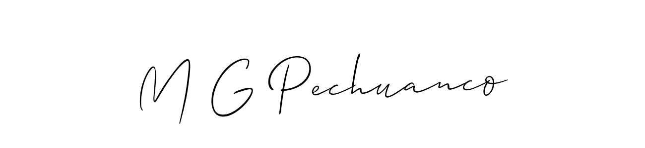 Make a beautiful signature design for name M G Pechuanco. Use this online signature maker to create a handwritten signature for free. M G Pechuanco signature style 2 images and pictures png