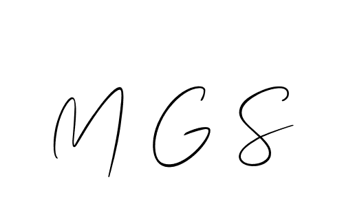 if you are searching for the best signature style for your name M G S. so please give up your signature search. here we have designed multiple signature styles  using Allison_Script. M G S signature style 2 images and pictures png