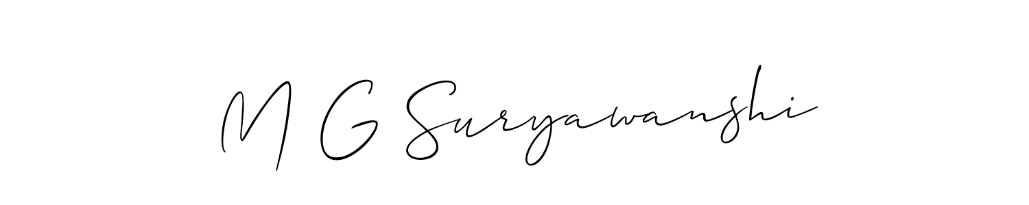 It looks lik you need a new signature style for name M G Suryawanshi. Design unique handwritten (Allison_Script) signature with our free signature maker in just a few clicks. M G Suryawanshi signature style 2 images and pictures png