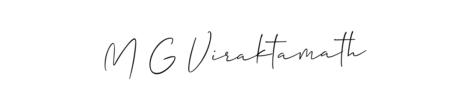 Use a signature maker to create a handwritten signature online. With this signature software, you can design (Allison_Script) your own signature for name M G Viraktamath. M G Viraktamath signature style 2 images and pictures png