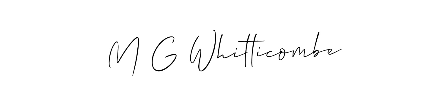 Also we have M G Whitticombe name is the best signature style. Create professional handwritten signature collection using Allison_Script autograph style. M G Whitticombe signature style 2 images and pictures png