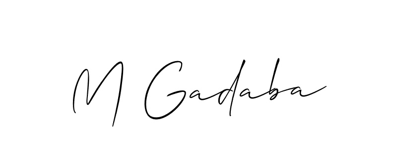 Make a beautiful signature design for name M Gadaba. Use this online signature maker to create a handwritten signature for free. M Gadaba signature style 2 images and pictures png