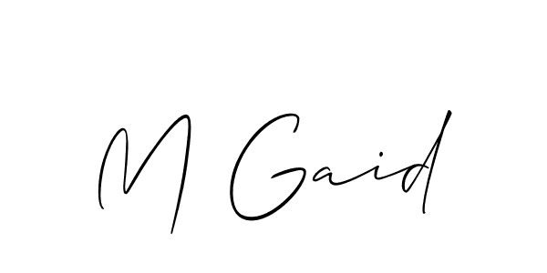 Make a short M Gaid signature style. Manage your documents anywhere anytime using Allison_Script. Create and add eSignatures, submit forms, share and send files easily. M Gaid signature style 2 images and pictures png